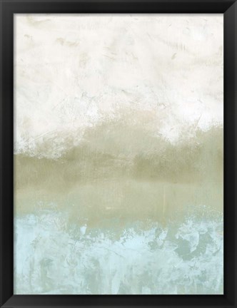 Framed Soft Sea Green Composition II Print