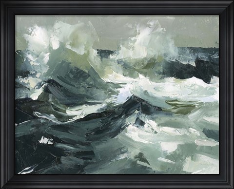 Framed Choppy Ocean View I Print