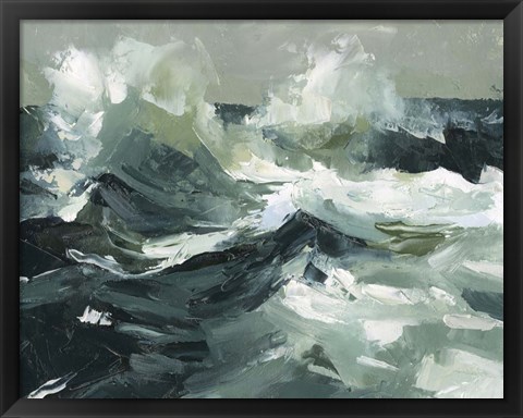 Framed Choppy Ocean View I Print