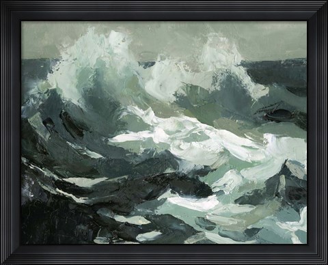 Framed Choppy Ocean View II Print