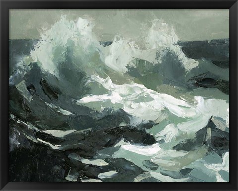 Framed Choppy Ocean View II Print