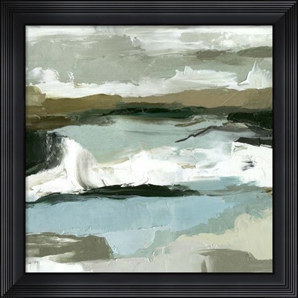 Framed Textured Ocean Tide II Print