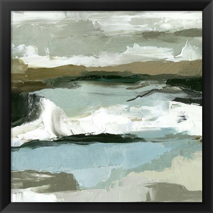 Framed Textured Ocean Tide II Print