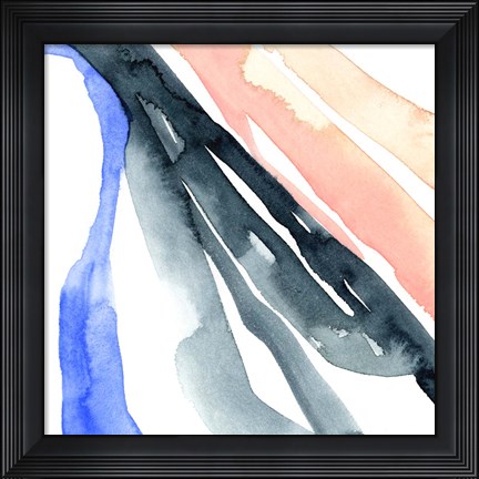 Framed Watercolor Ribbon I Print