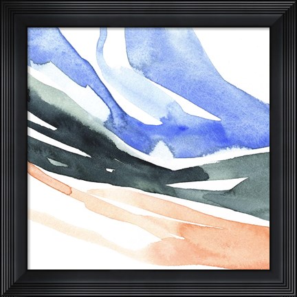 Framed Watercolor Ribbon II Print