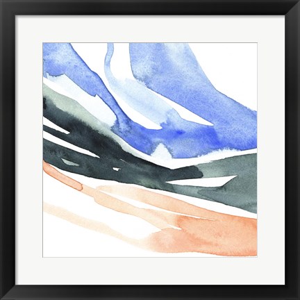 Framed Watercolor Ribbon II Print