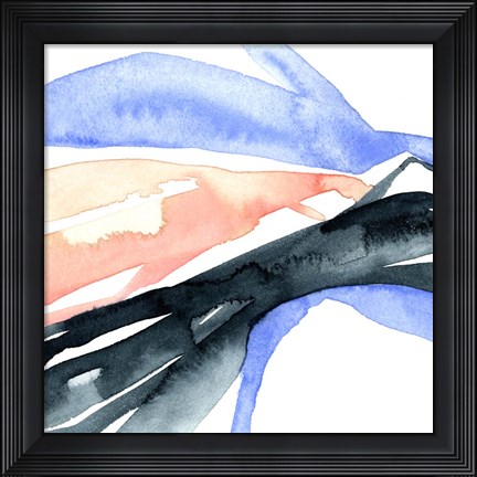 Framed Watercolor Ribbon III Print