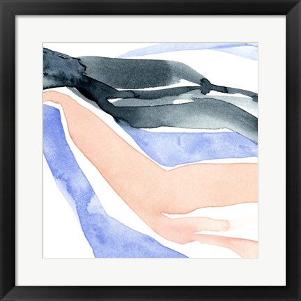 Framed Watercolor Ribbon IV Print