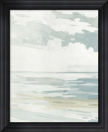 Framed Soft Pastel Seascape I Print