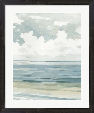 Framed Soft Pastel Seascape II Print