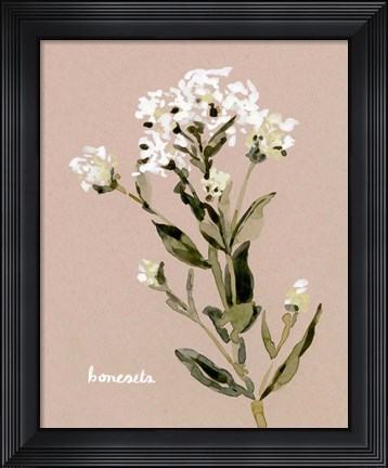Framed White Bonesets II Print