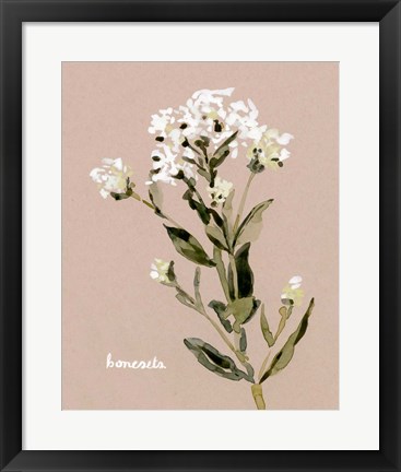 Framed White Bonesets II Print