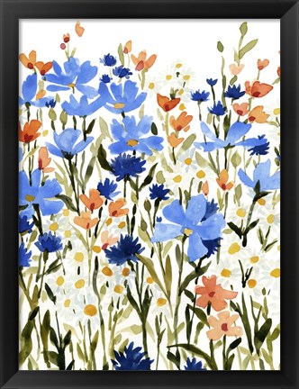 Framed Bright Wildflower Medley II Print