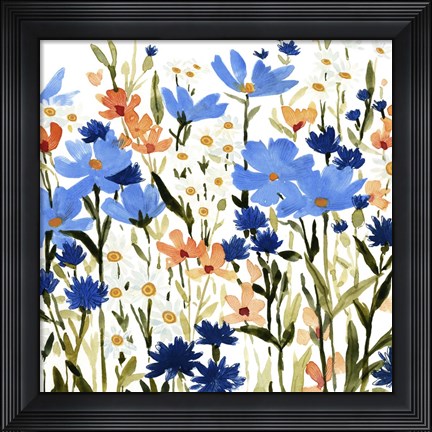 Framed Bright Wildflower Medley III Print