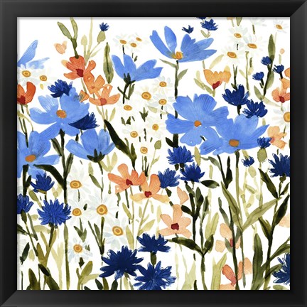 Framed Bright Wildflower Medley III Print