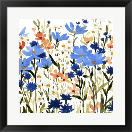 Framed Bright Wildflower Medley III Print