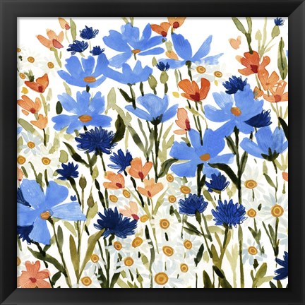 Framed Bright Wildflower Medley IV Print