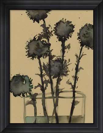 Framed Dry Stems II Print