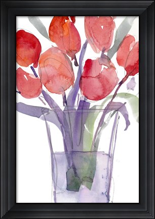Framed My Red Tulips I Print