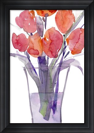 Framed My Red Tulips II Print