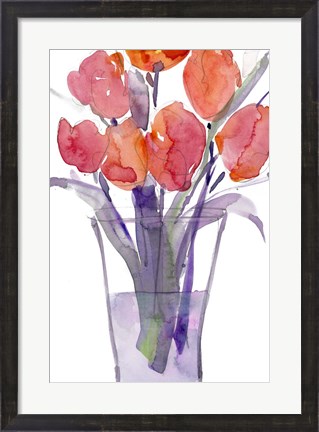 Framed My Red Tulips II Print