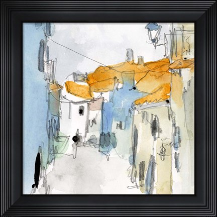 Framed Along the Spanish Sidewalk I Print