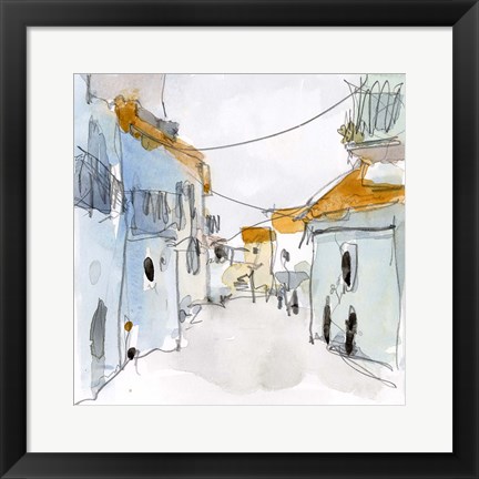 Framed Along the Spanish Sidewalk II Print