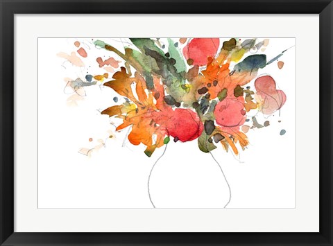 Framed Expressive Bouquet II Print