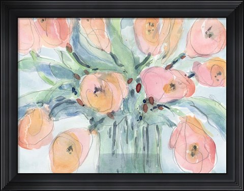 Framed Tulip Bouquet III Print
