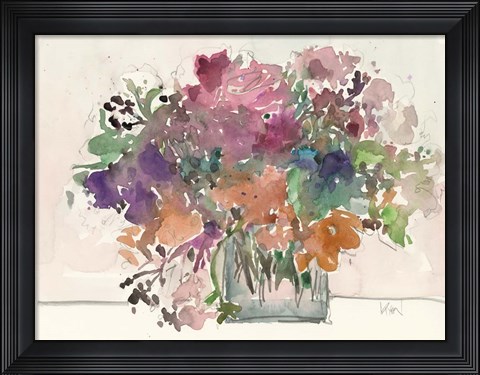 Framed Mix Flowers II Print
