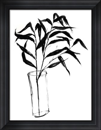 Framed Sumi-e Bamboo I Print