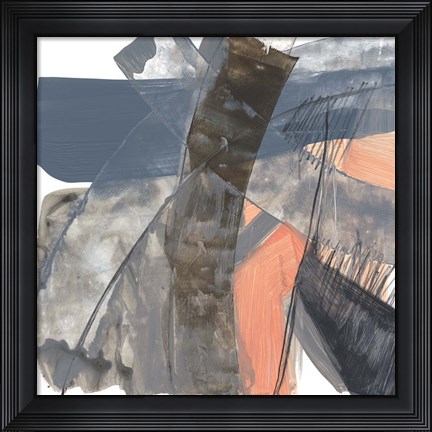 Framed Neutrals &amp; Coral II Print