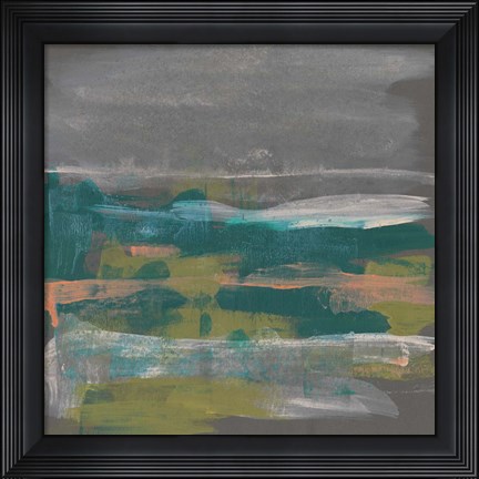 Framed Emerald &amp; Coral Glimpse IV Print