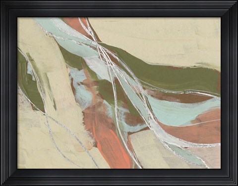 Framed Pastel Waves I Print