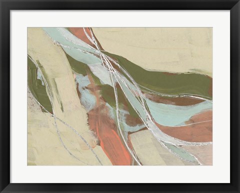 Framed Pastel Waves I Print