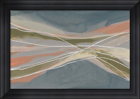Framed Pastel Undulation I Print