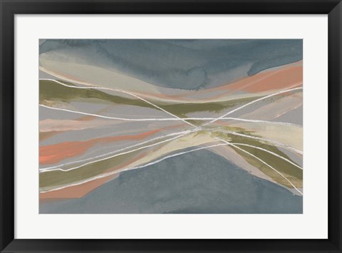 Framed Pastel Undulation I Print