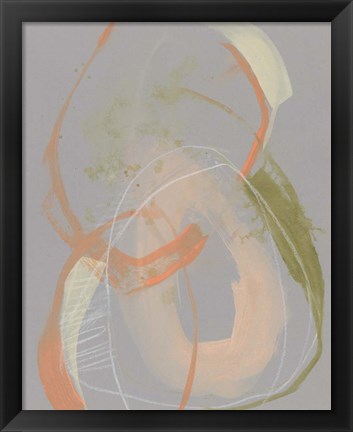 Framed Pastel Loops I Print