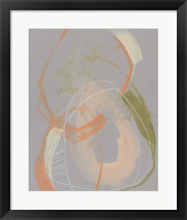 Framed Pastel Loops I Print