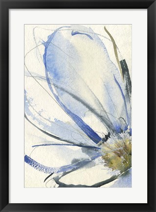 Framed Cobalt &amp; Paynes Petals I Print