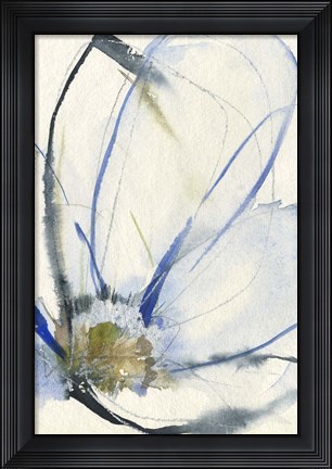 Framed Cobalt &amp; Paynes Petals II Print