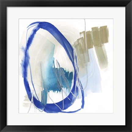 Framed Cobalt Surround I Print