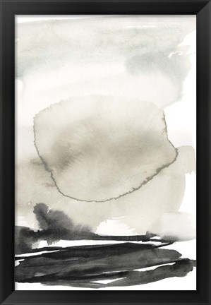 Framed Ebony Horizon Triptych II Print