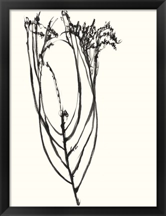 Framed Naive Flower Sketch I Print