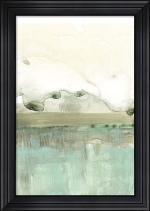 Framed Minty Horizon I Print