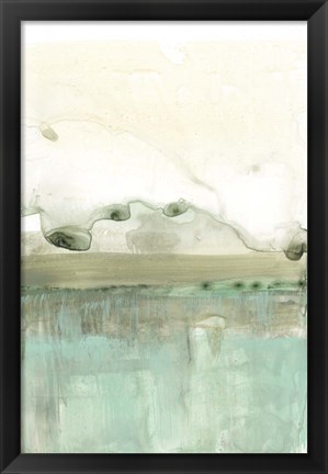 Framed Minty Horizon I Print