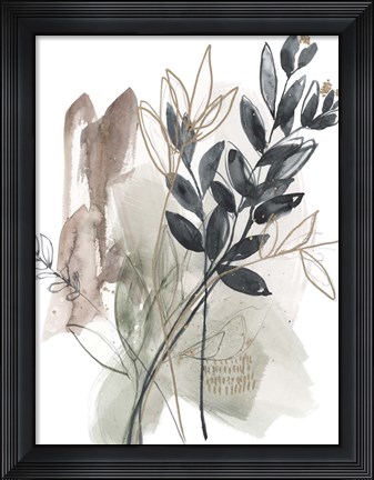 Framed Bundled Leaves I Print