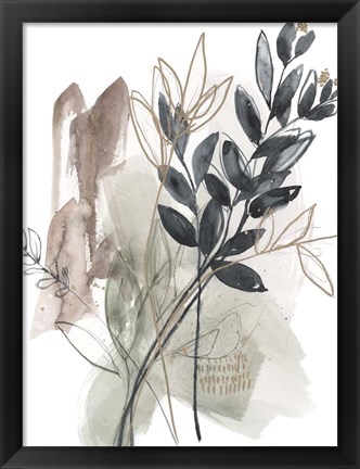 Framed Bundled Leaves I Print