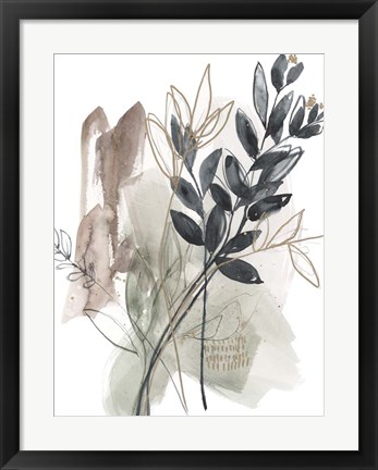 Framed Bundled Leaves I Print