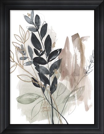 Framed Bundled Leaves II Print